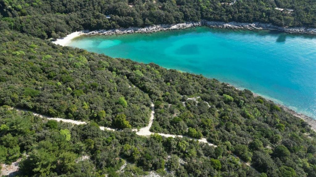 Aerial view of the coast near Casa Istriana Kavran
